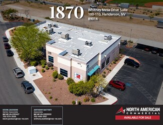 Plus de détails pour 1870 | 1850 Whitney Mesa Drive For Sale – Local d'activités à vendre, Henderson, NV